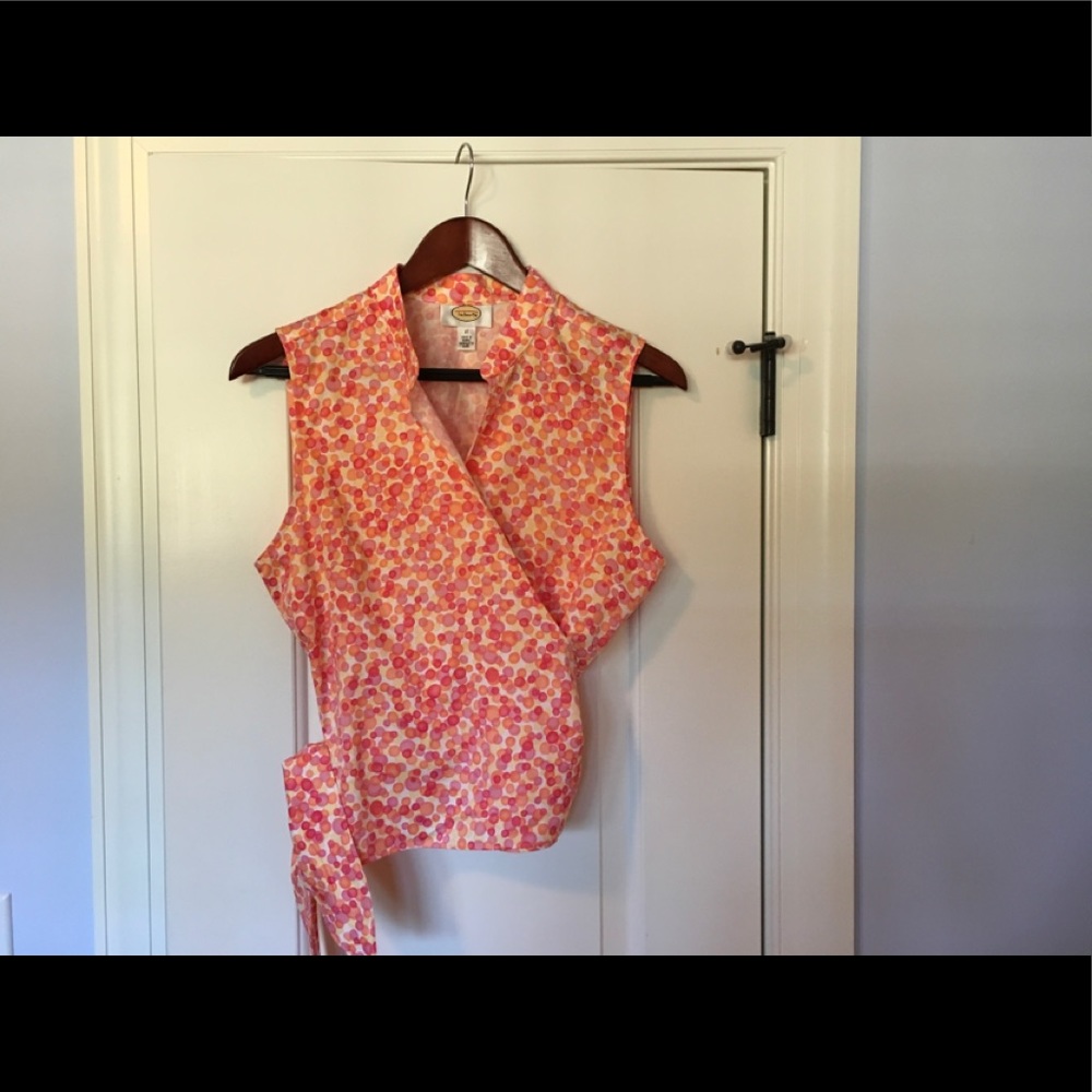 Talbots sleeveless wrap shirt size 12